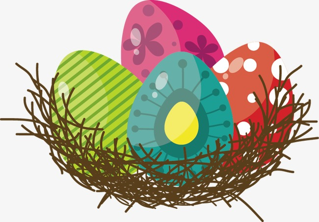 pngtree-color-cartoon-nest-eggs-png-clipart_348351